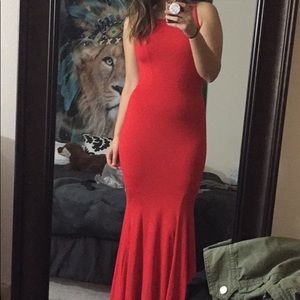 Red dress floor length